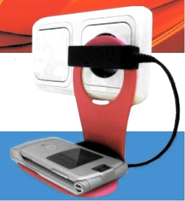 Держатель сотового телефона для з.у. черный, п/пакет, Netko РАСПРОДАЖА